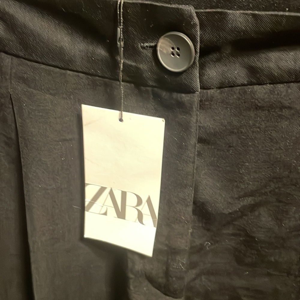 NWT Zara Women's Barrel Trousers With Cuffed Hems - Picture 6 of 9